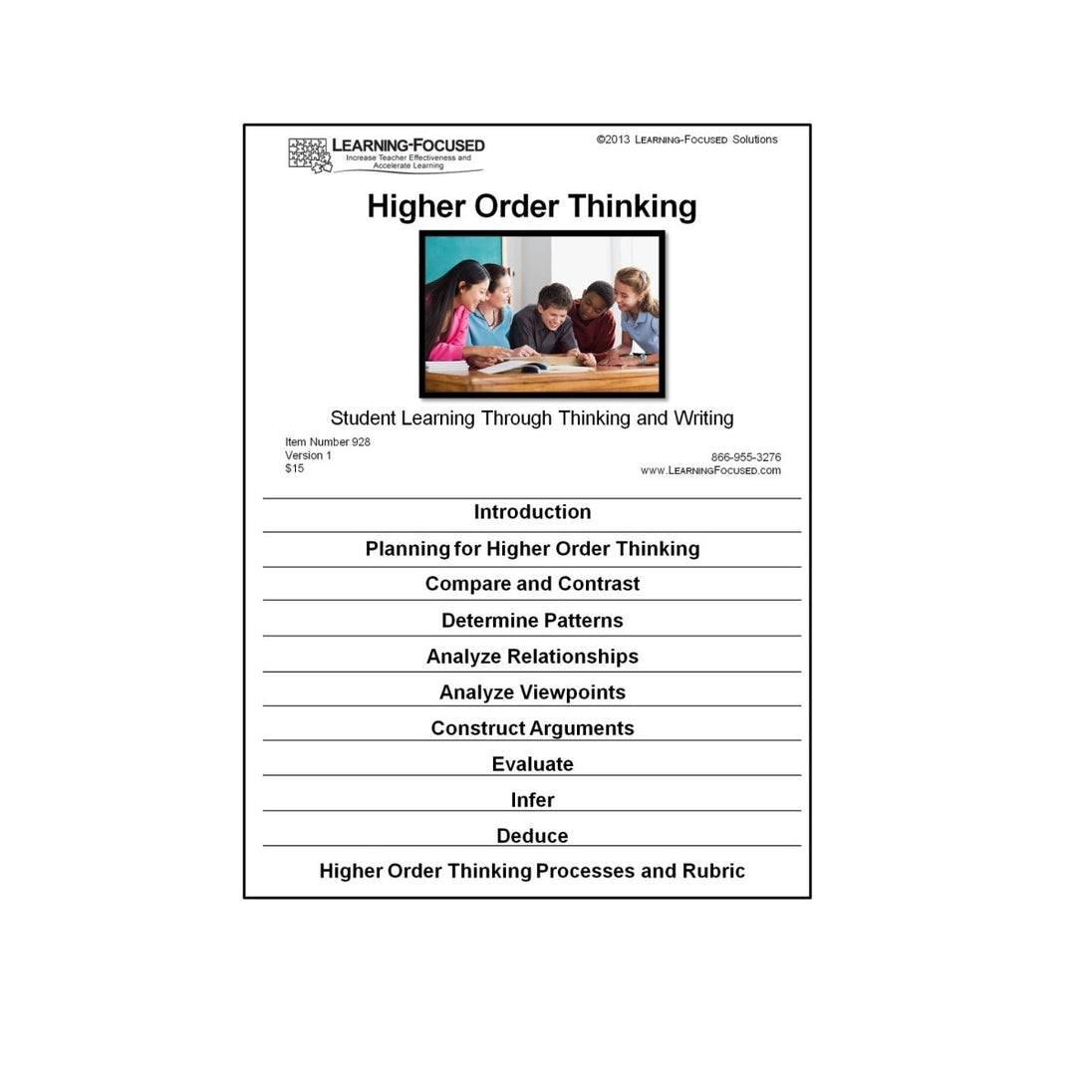 Higher Order Thinking Flipchart - Learning - Focused