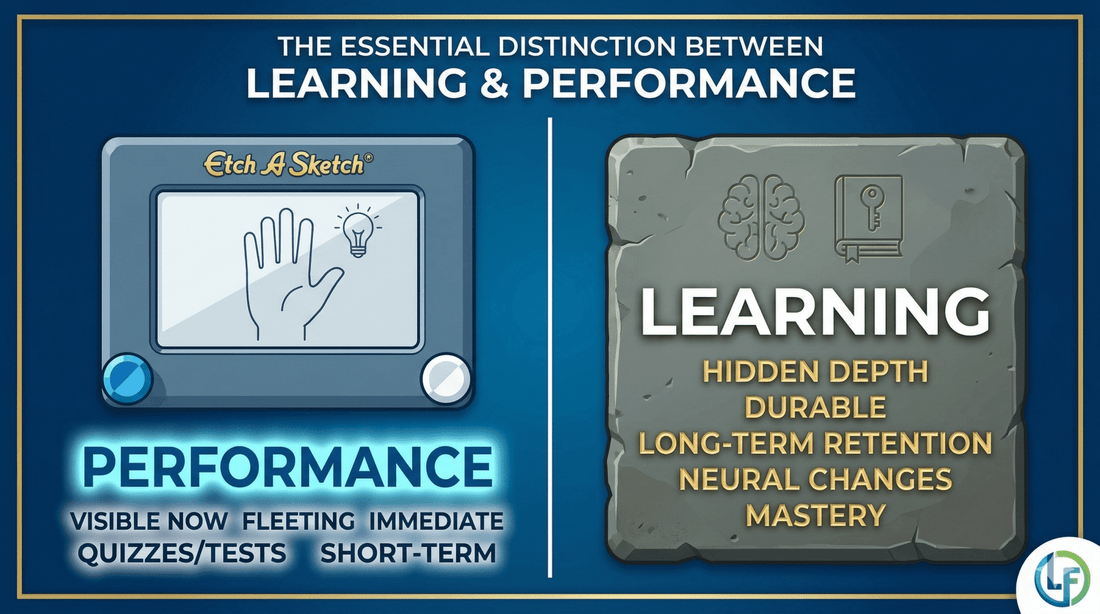 The Essential Distinction Between Learning and Performance