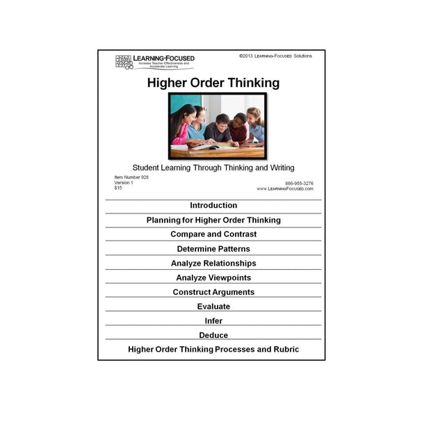 Higher Order Thinking Flipchart - Learning - Focused