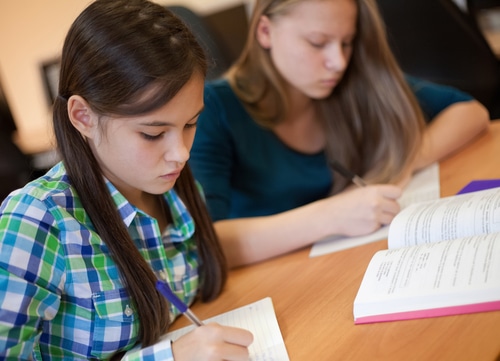 Students Reading and Writing