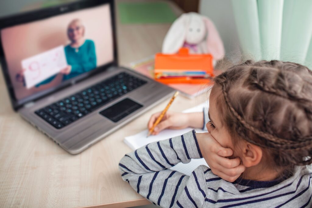 Elementary Students on a Computer