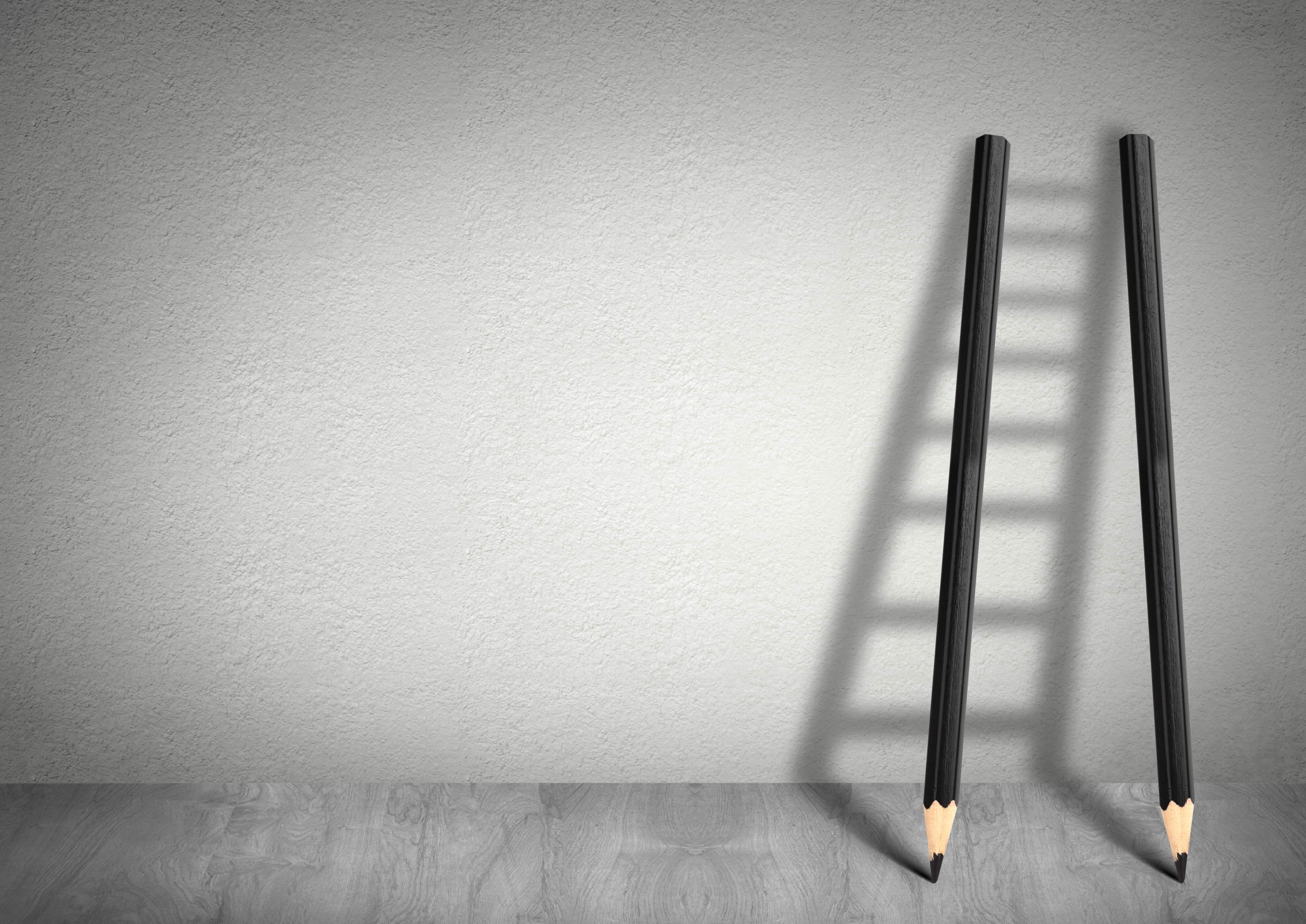 Success,Creative,Concept,,Pencil,Ladder,With,Copy,Space